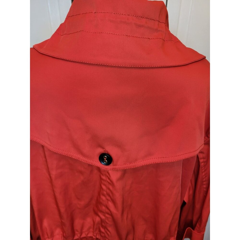 Ruby Rd Bright Coral Anorak Jacket 22 Drawstring Spring Lightweight Preppy - Picture 3 of 13